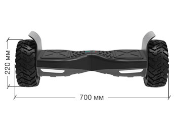 Размеры гироскутера Smart Balance Wheel Avatar