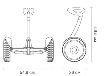 Размеры гироскутера Smart Balance Wheel Avatar